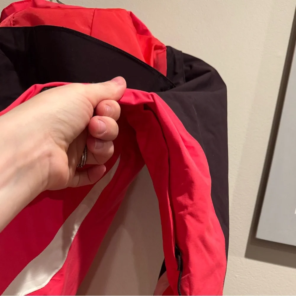 The North Face‎ Pink and Black Ski Jacket with High Collar Small
